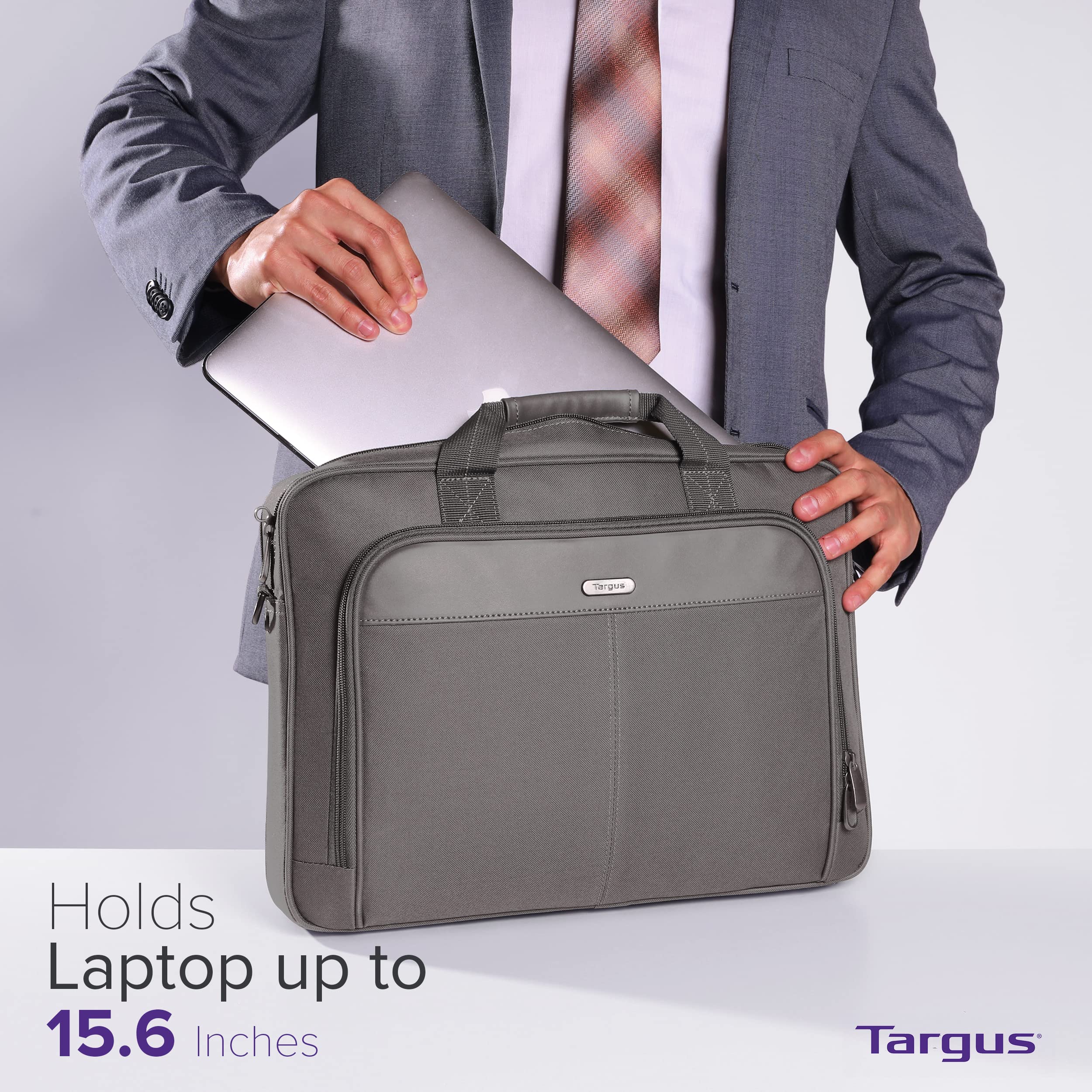 Foto 2 | Funda Para Portátil Targus Classic Slim  Gris  Para Portátil De 15 A 16 Pulgadas - Venta Internacional.