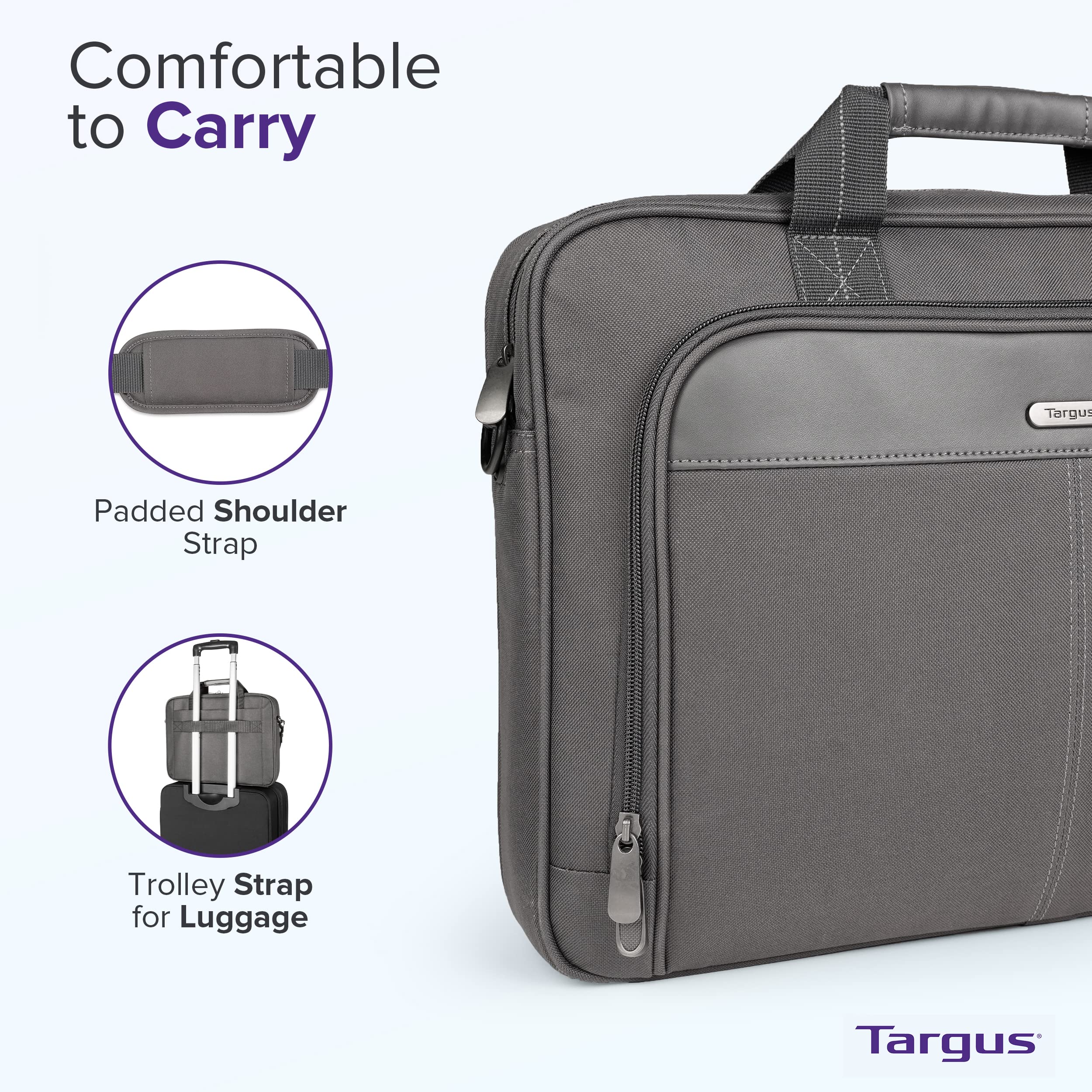 Foto 6 pulgar | Funda Para Portátil Targus Classic Slim  Gris  Para Portátil De 15 A 16 Pulgadas - Venta Internacional.