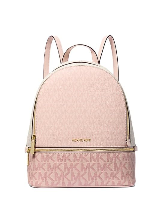 Foto 2 pulgar | Mochila Michael Kors Rhea Medium Signature Logo Rosa - Venta Internacional.