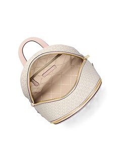 Foto 3 | Mochila Michael Kors Rhea Medium Signature Logo Rosa - Venta Internacional.