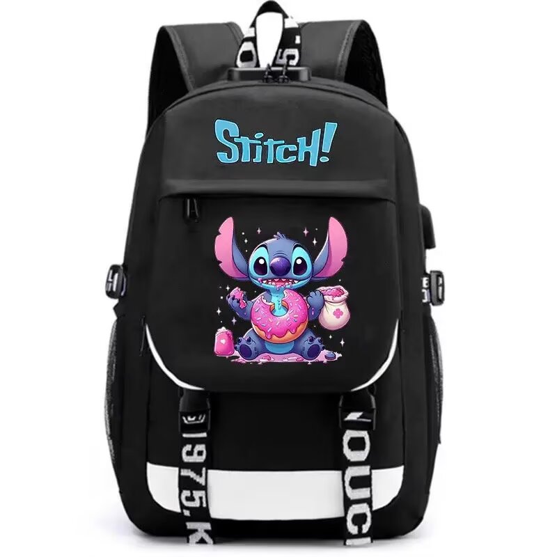 Foto 2 pulgar | Mochila Sanmu Leisure Creative Pattern Anime Stitch Donut - Venta Internacional.