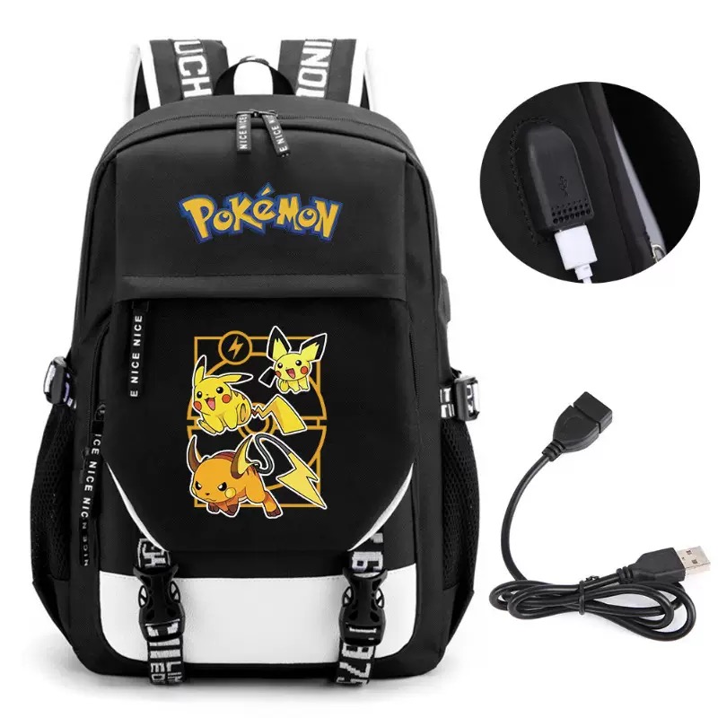Foto 2 pulgar | Mochila Sanmu Pokémon Pikachu De Piel Sintética  Tamaño Pequeño - Venta Internacional.
