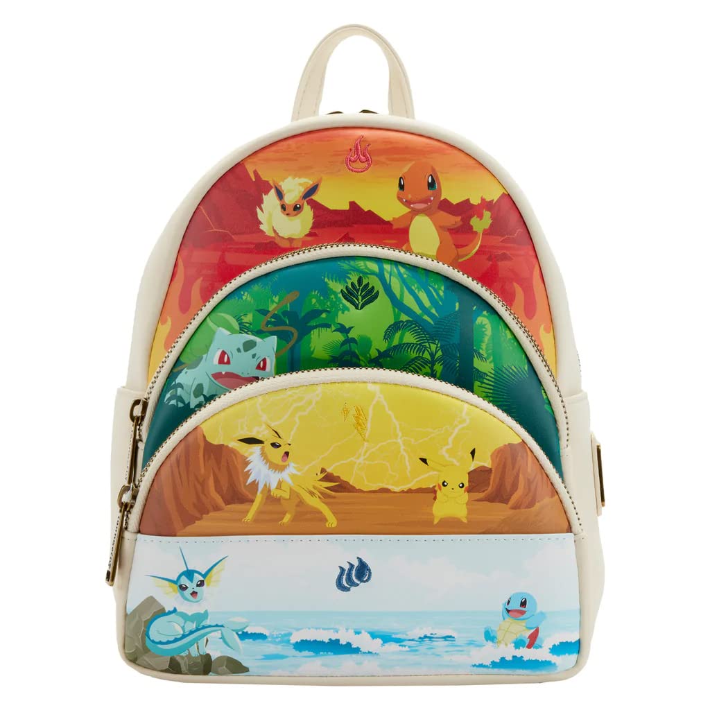 Foto 2 pulgar | Mochila Loungefly Pokémon Elements Con Triple Bolsillo  Tamaño Mini - Venta Internacional.
