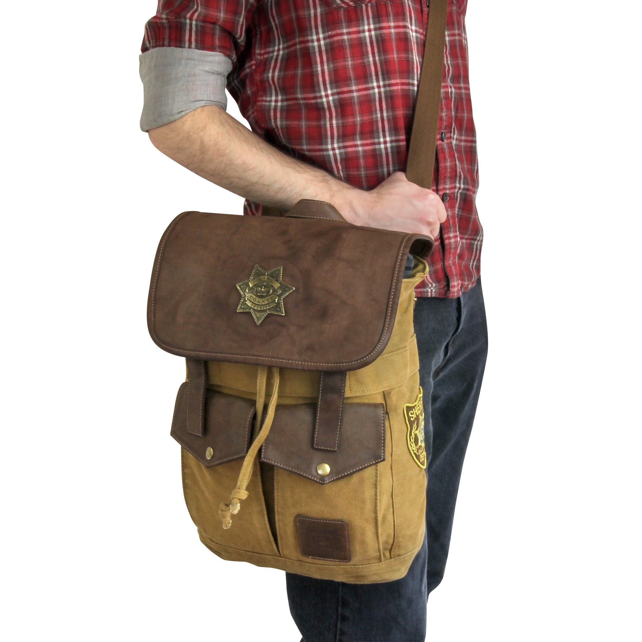 Foto 7 pulgar | Mochila The Coop Walking Dead Rick's Sheriff Brown - Venta Internacional.