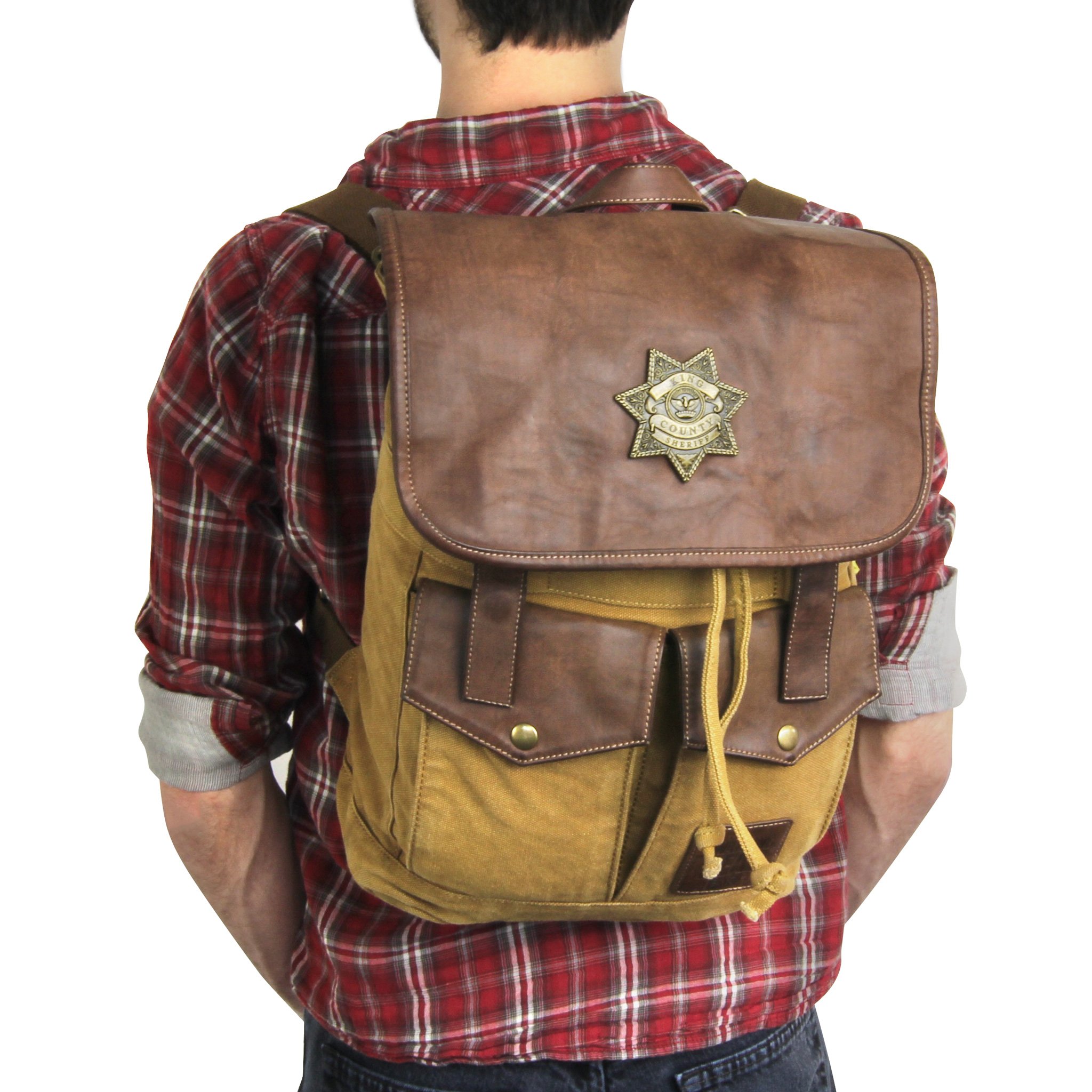 Foto 7 | Mochila The Coop Walking Dead Rick's Sheriff Brown - Venta Internacional.