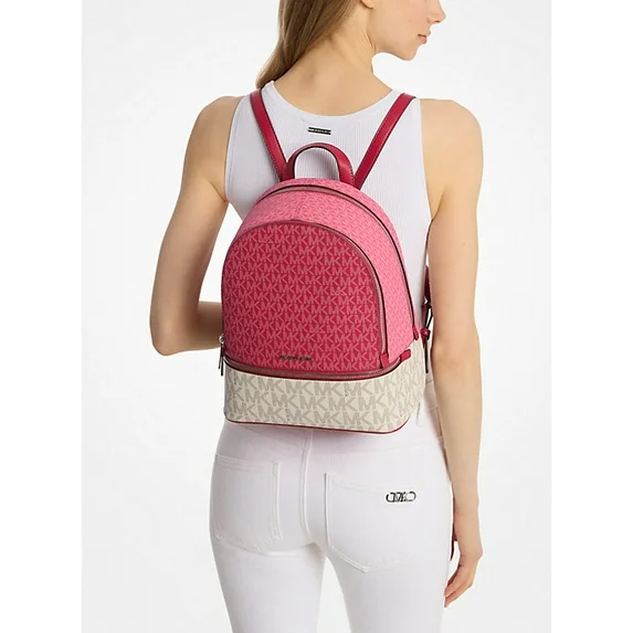 Foto 4 pulgar | Mochila Michael Kors Rhea  Tamaño Mediano  Color Frambuesa Oscuro - Venta Internacional.