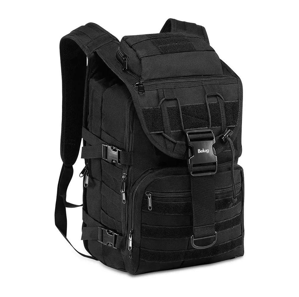 Foto 2 pulgar | Mochila Táctica Belug Impermeable Campamento Negro 213ym