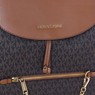 Foto 2 | Mochila Michael Kors Jet Set Large Signature Pvc Marrón - Venta Internacional.
