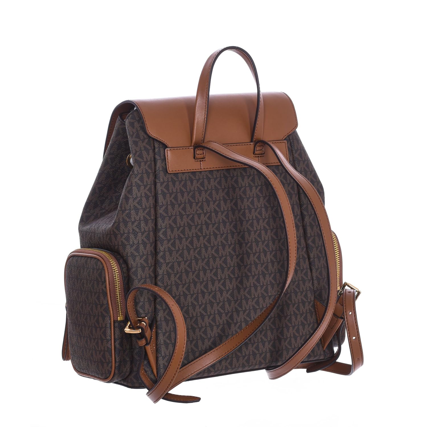 Foto 3 | Mochila Michael Kors Jet Set Large Signature Pvc Marrón - Venta Internacional.