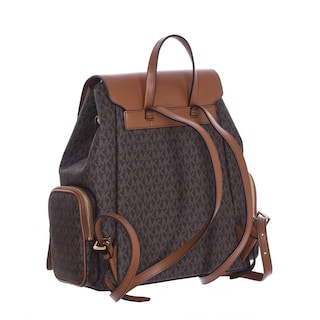 Foto 3 | Mochila Michael Kors Jet Set Large Signature Pvc Marrón - Venta Internacional.