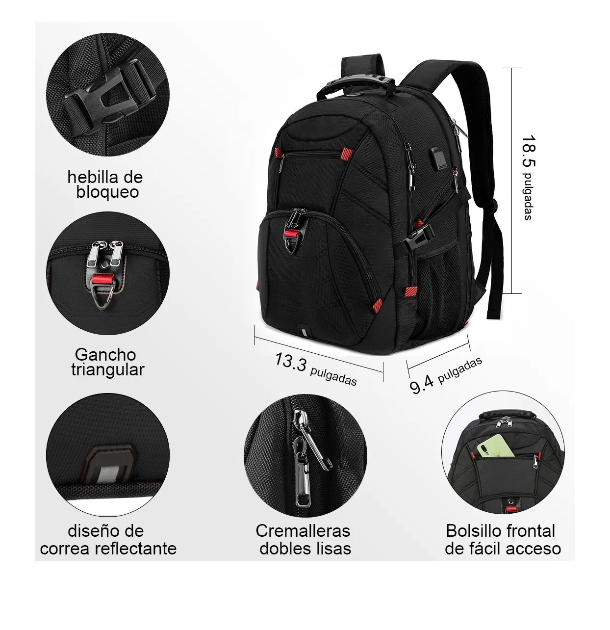 Foto 4 pulgar | Mochila Urbana Impermeable de 40l