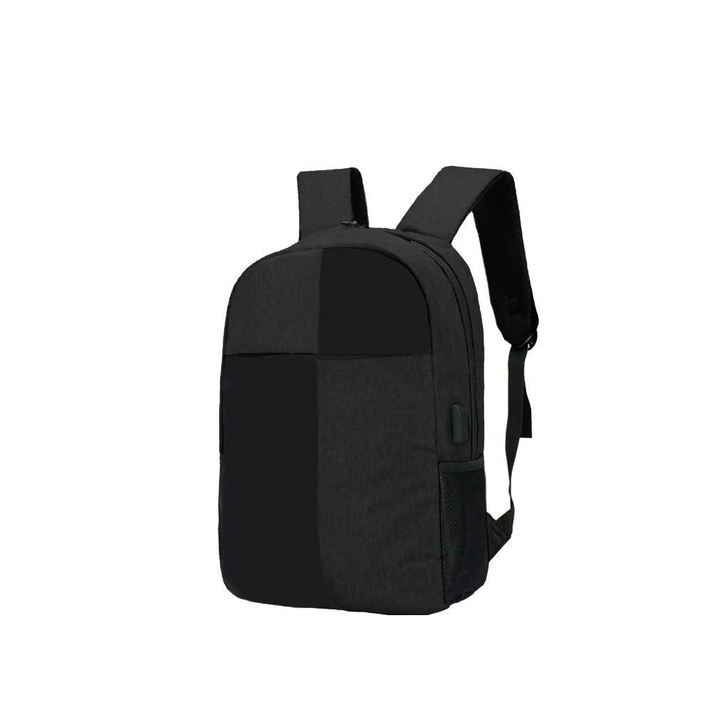 Mochila para Laptop Carga Usb Malubero de Cuadros Negra