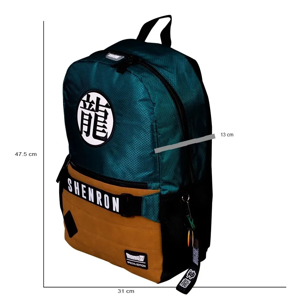 Foto 3 pulgar | Mochila Dragon Ball Z Shenlong Porta Laptop Original color Verde