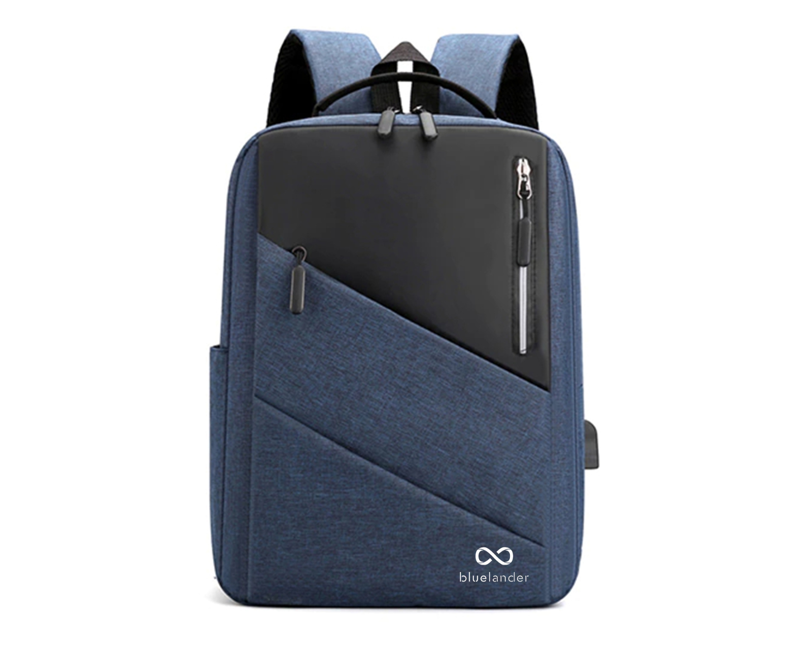 Mochila Para Laptop Antirrobo Bluelander Hs88 Con Puerto USB Para Power Bank Color Azul