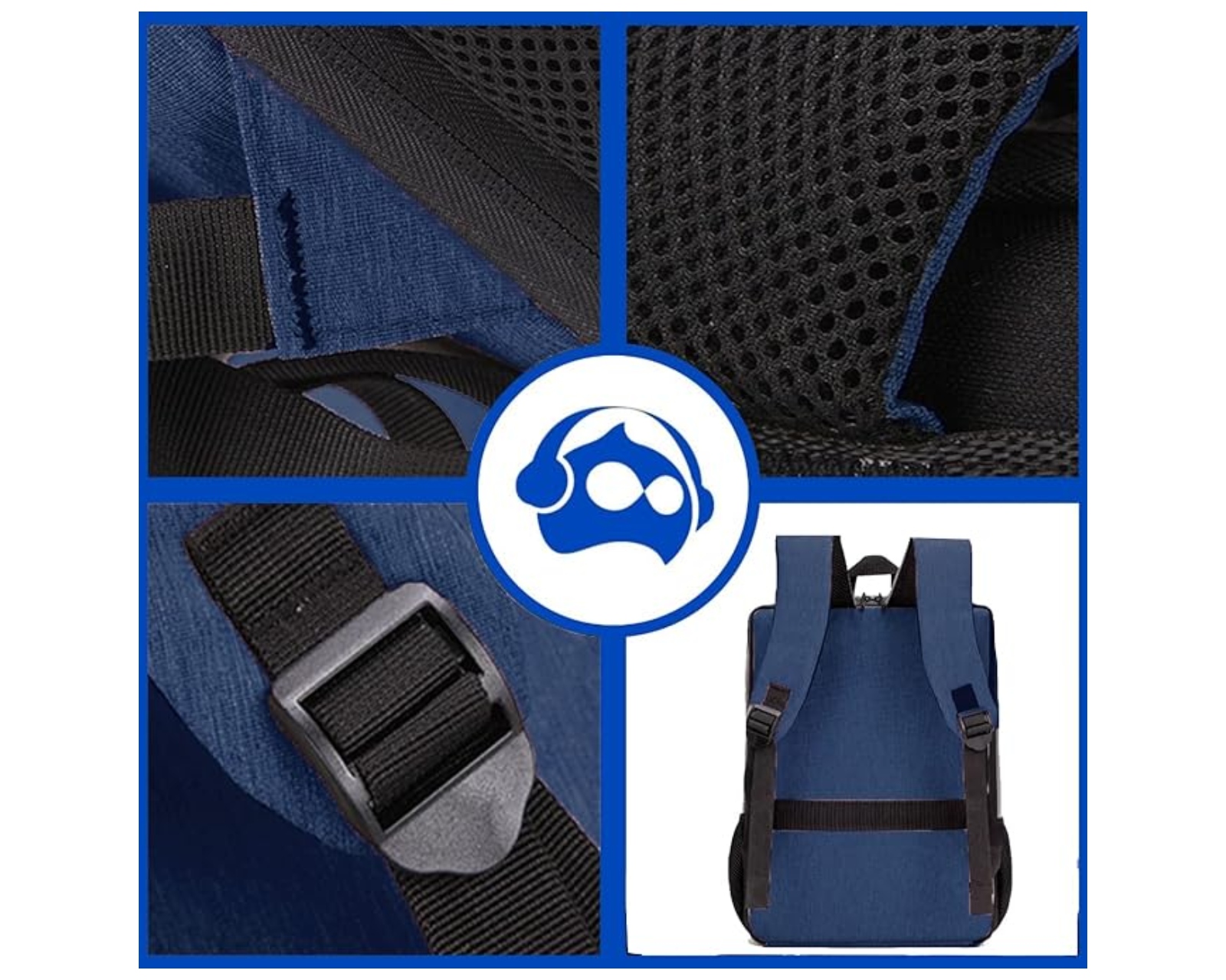 Foto 6 | Mochila Para Laptop Bg019003 De Hasta 17 Pulgadas Bluelander impermeable Con Reflectantes Color Azul