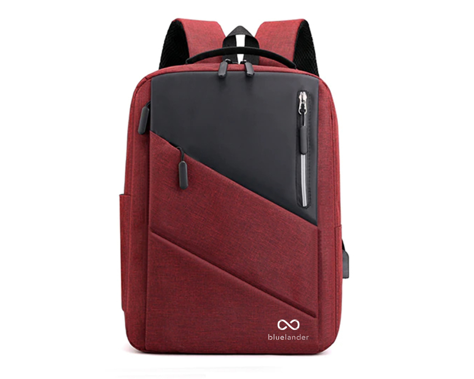 Mochila Para Laptop Antirrobo Bluelander Hs89 Color Rojo Con Puerto USB Para Power Bank