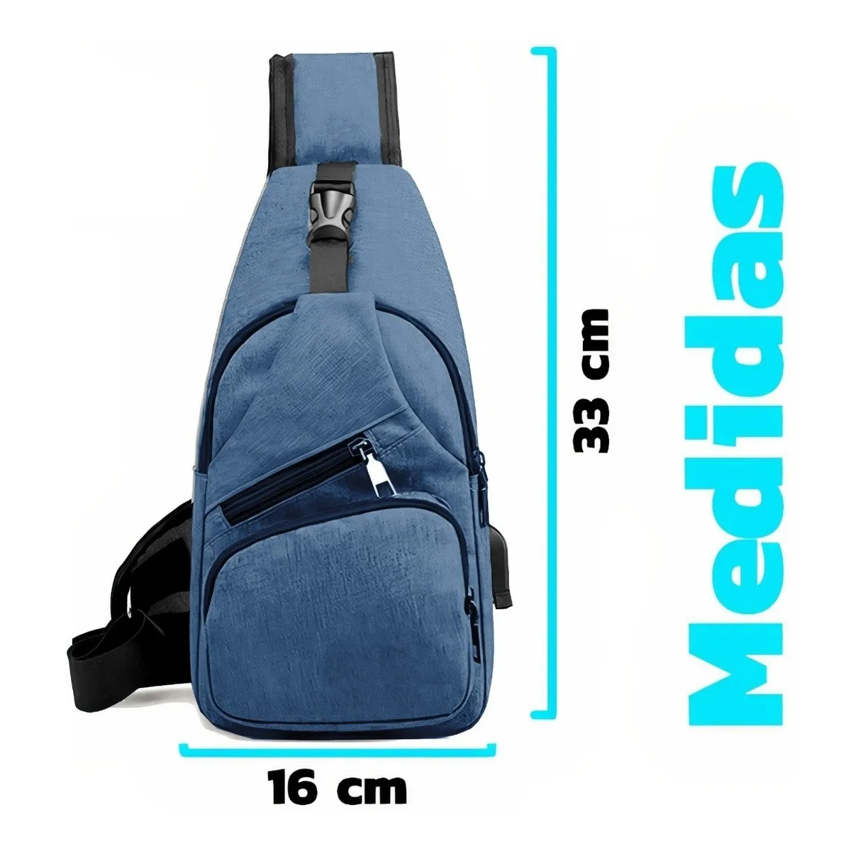 Foto 3 pulgar | Bolsa Eo Safe Imports ESI-3194 color Azul con USB