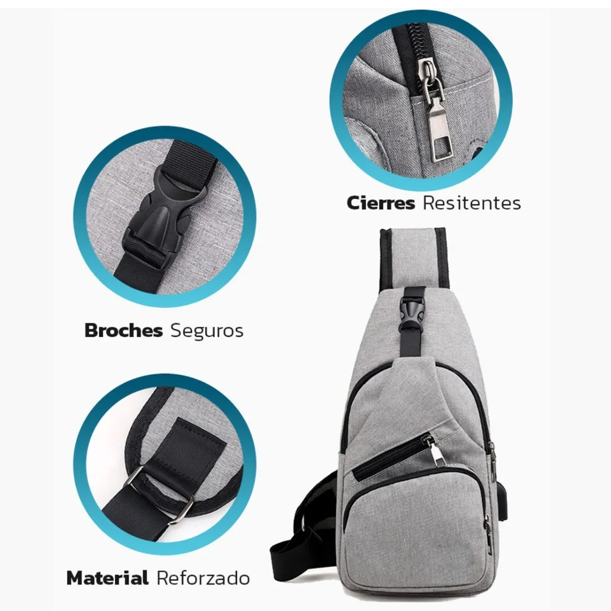 Foto 3 | Bolsa Eo Safe Imports ESI-3195 color Gris