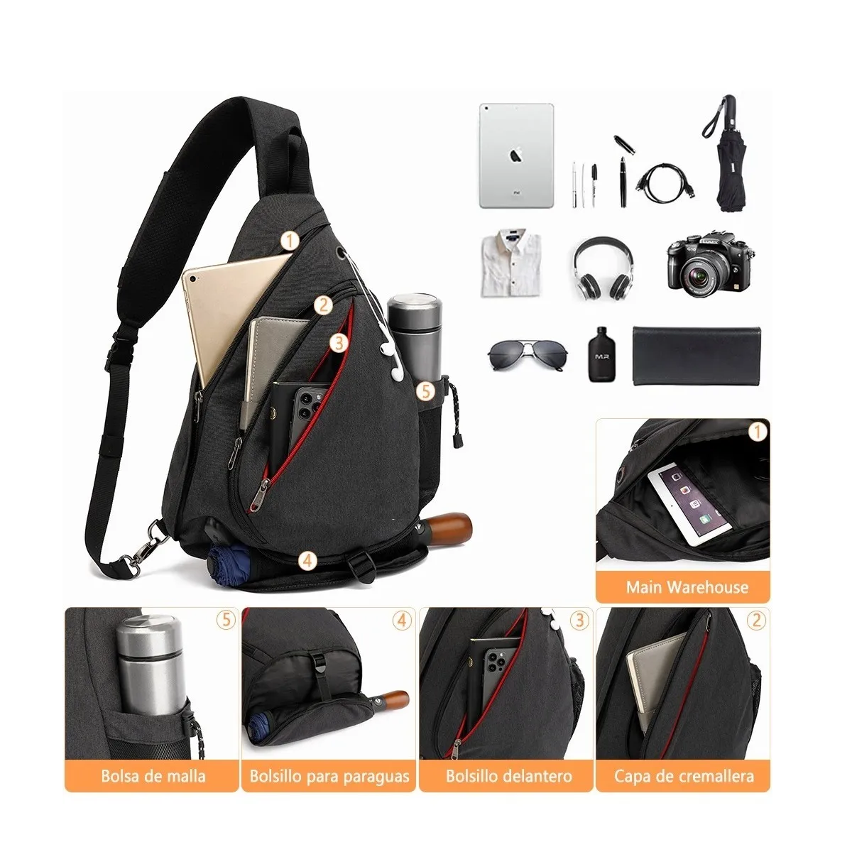 Foto 2 | Bolsa Eo Safe Imports ESI-3193 color Negro Impermeable
