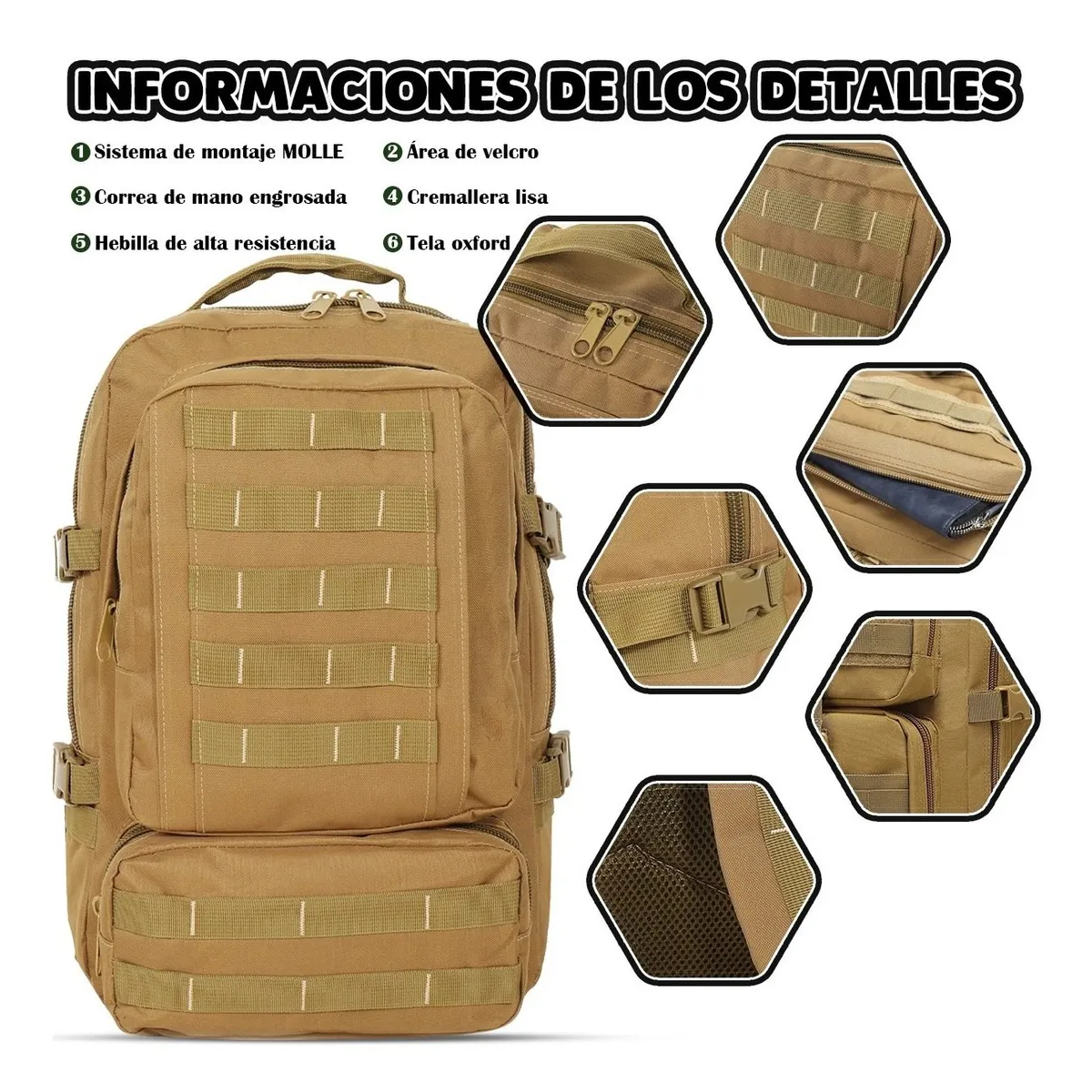 Foto 4 pulgar | Mochila Táctica Eo Safe Imports Esi-3201 color Marrón