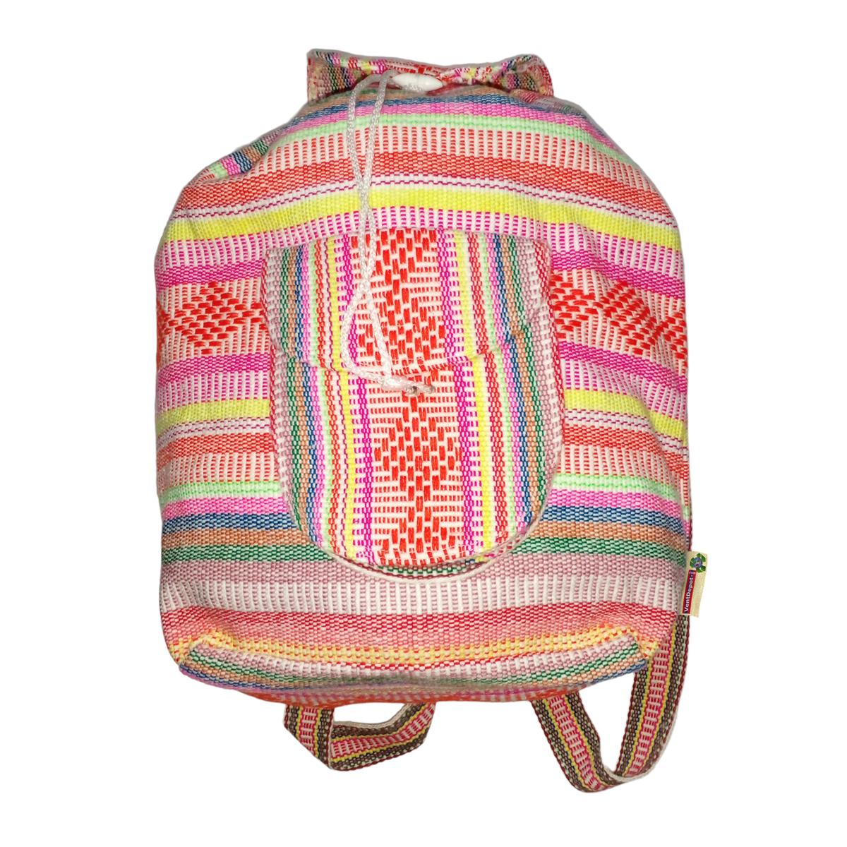 Foto 2 pulgar | Mochila Mexicana Hecha A Mano Artcraftmx  Mxoco-001  1 Pza  Rojo/rosa/multicolor  Hechas A Mano