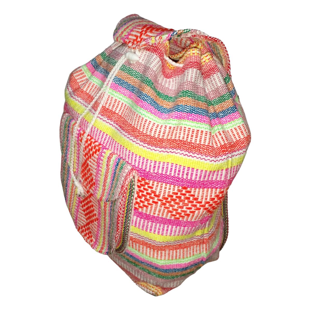 Foto 4 pulgar | Mochila Mexicana Hecha A Mano Artcraftmx  Mxoco-001  1 Pza  Rojo/rosa/multicolor  Hechas A Mano