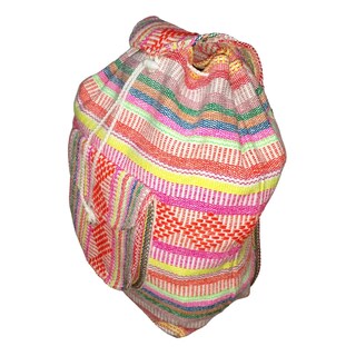 Foto 3 | Mochila Mexicana Hecha A Mano Artcraftmx Mxoco-001 1 Pza Rojo/rosa/multicolor Hechas A Mano