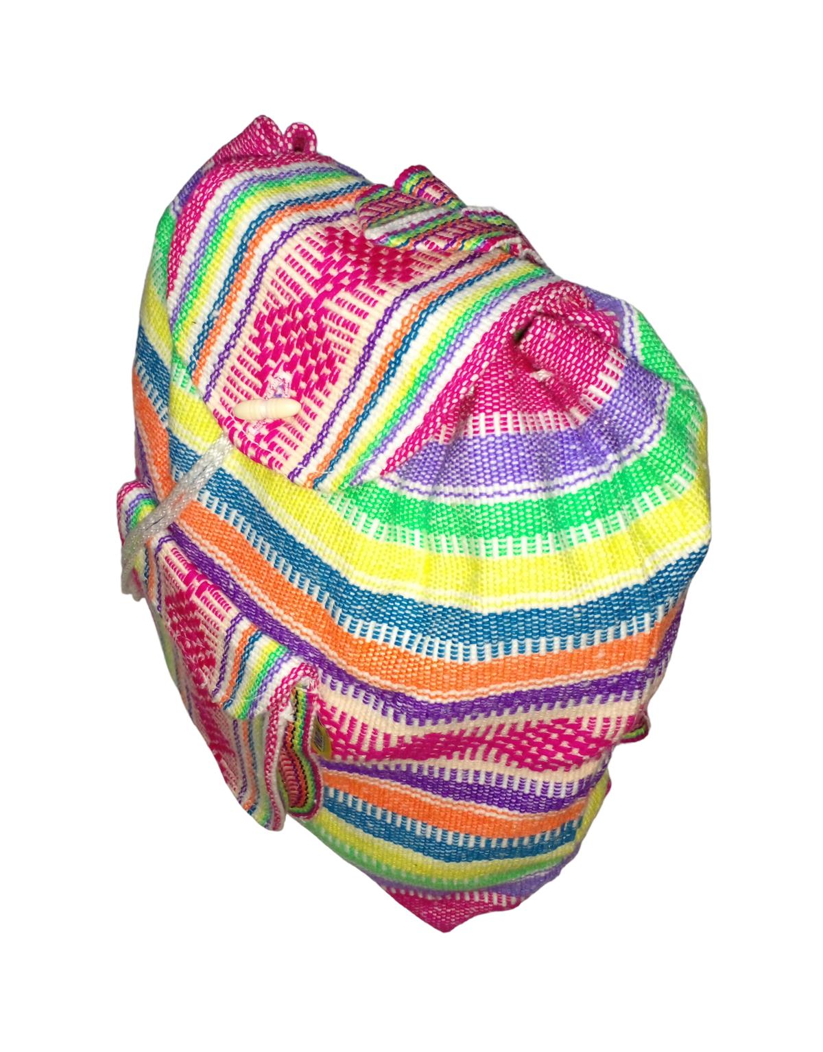 Foto 4 pulgar | Mochila Artesanal Artcraftmx  Mxmey-001  1 Pza  Rosa/verde/amarillo  Hechas A Mano