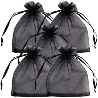 Foto 1 | Bolsas De Regalos Pequeños Ventdepot Mxpub-005 5piezas Color Negro Bolsa Organza