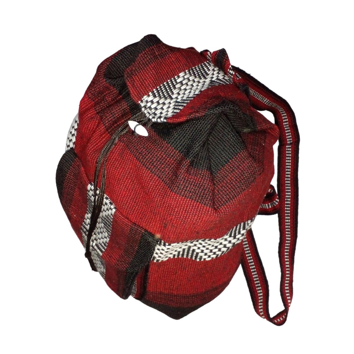 Foto 4 pulgar | Mochilas Hechas Con Hilo A Mano Artcraftmx  Mxyat-001  1 Pza  Rojo/negro  Hechas A Mano