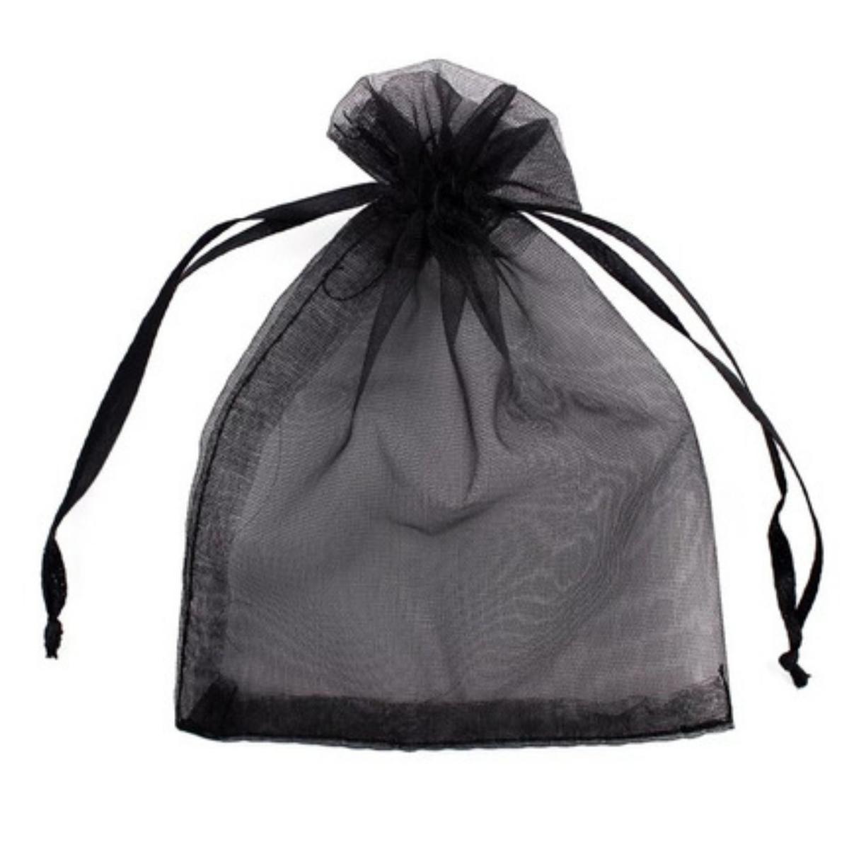 Bolsas De Bisutería Ventdepot  Mxpub-001  1pieza Color  Negro  Bolsa Organza