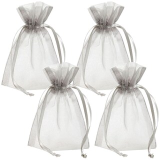 Foto 2 | Bolsas Para Accesorios De Regalo Ventdepot Mxphb-004 4piezas Color Gris Bolsa Organza