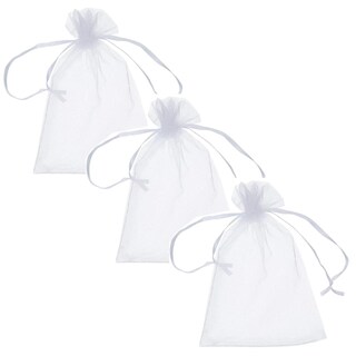 Foto 1 | Costalitos Organza Dulceros Ventdepot Mxeeb-003 3piezas Color Blanco Bolsa Organza