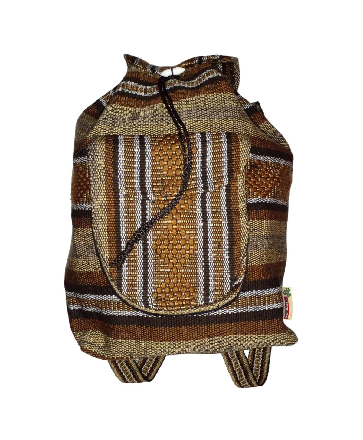 Foto 2 pulgar | Mochila Artesanales Mexicanas Artcraftmx  Mxket-001  1 Pza  Beige/café/negro  Hechas A Mano