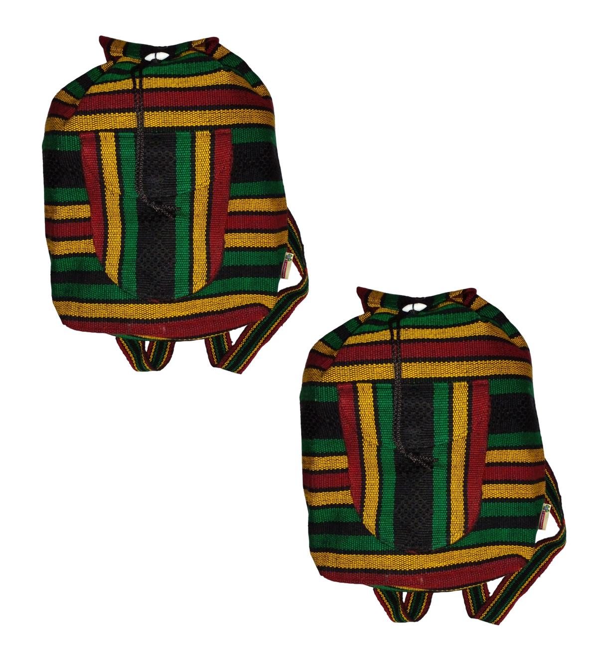 Foto 1 | Mochila Mexicana Hecha A Mano Artcraftmx  Mxnic-002  2 Pzas  Rojo/amarillo/ver/neg  Hechas A Mano