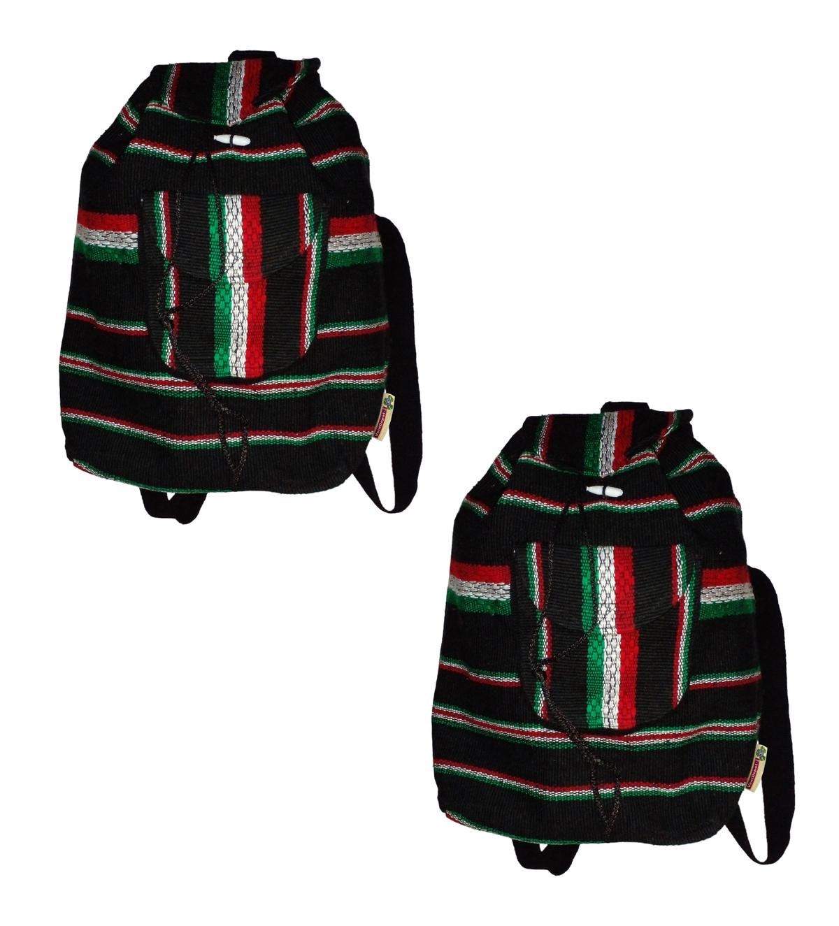 Foto 2 pulgar | Morral Hecho A Mano Artcraftmx  Mxvbr-002  2 Pzas  Negro/multicolor  Hechas A Mano