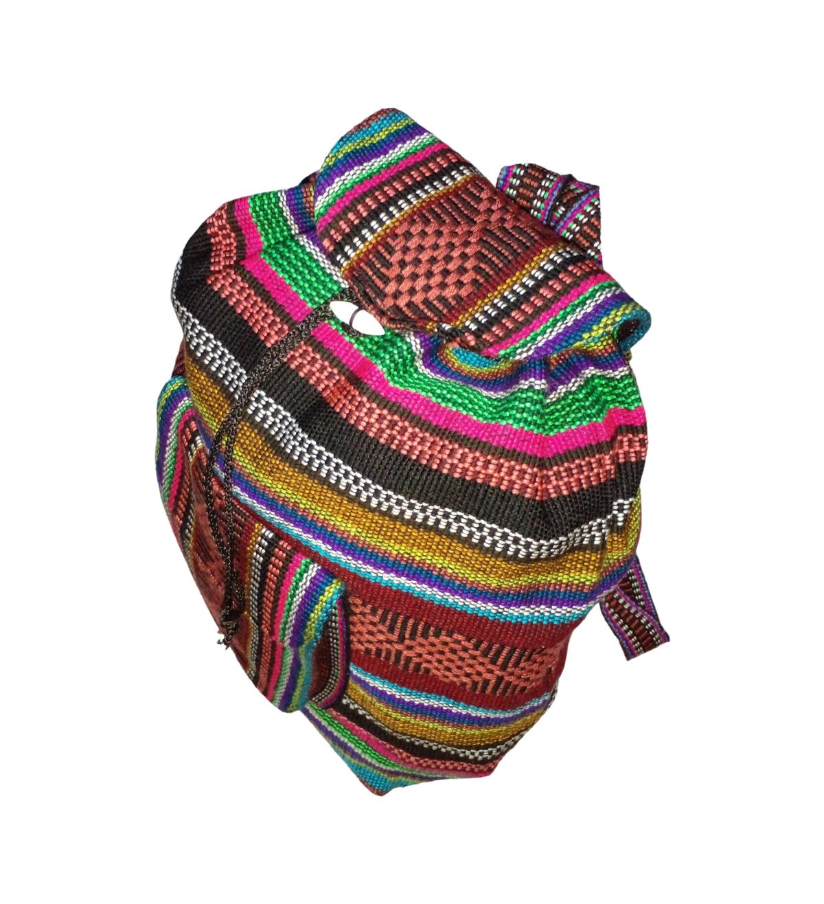 Foto 3 | Mochilas Mexicanas Artcraftmx  Mxlco-001  1 Pza  Rojo/morado/negro  Hechas A Mano