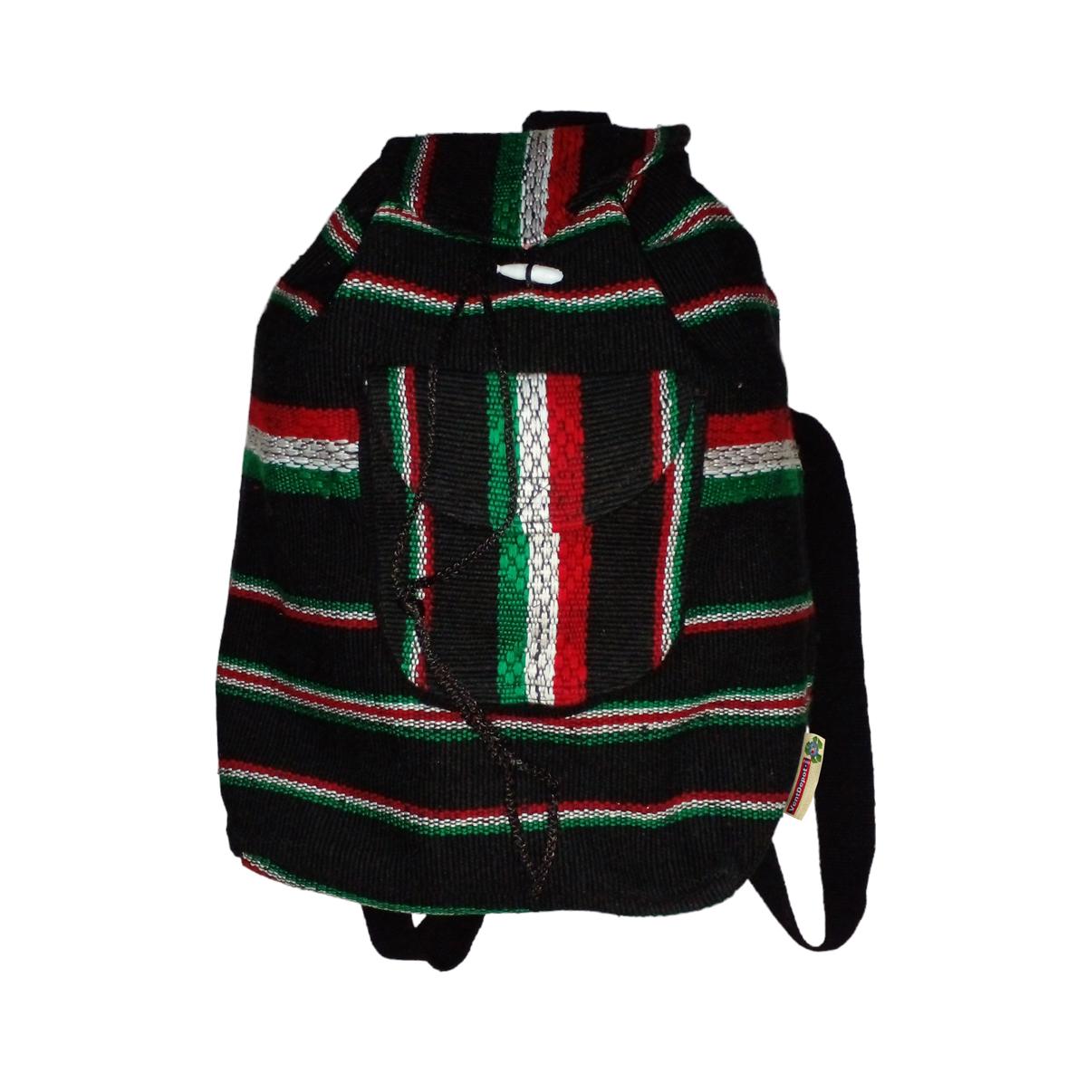 Foto 1 | Morral Multicolor Mexicano Artcraftmx  Mxvbr-001  1 Pza  Negro/multicolor  Hechas A Mano