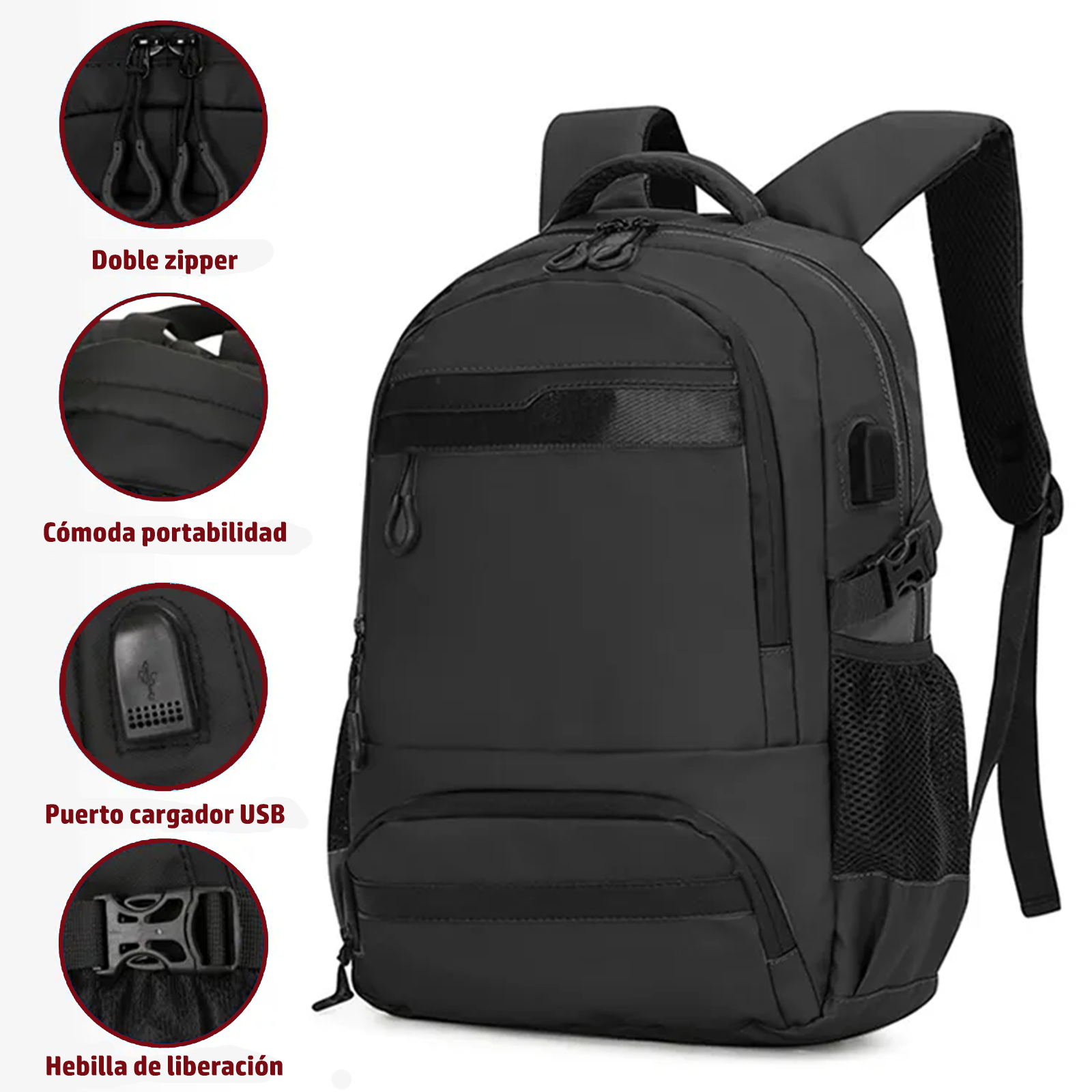 Foto 4 pulgar | Mochila De Viaje Para Laptop Boclier 18l Backpack color Negro