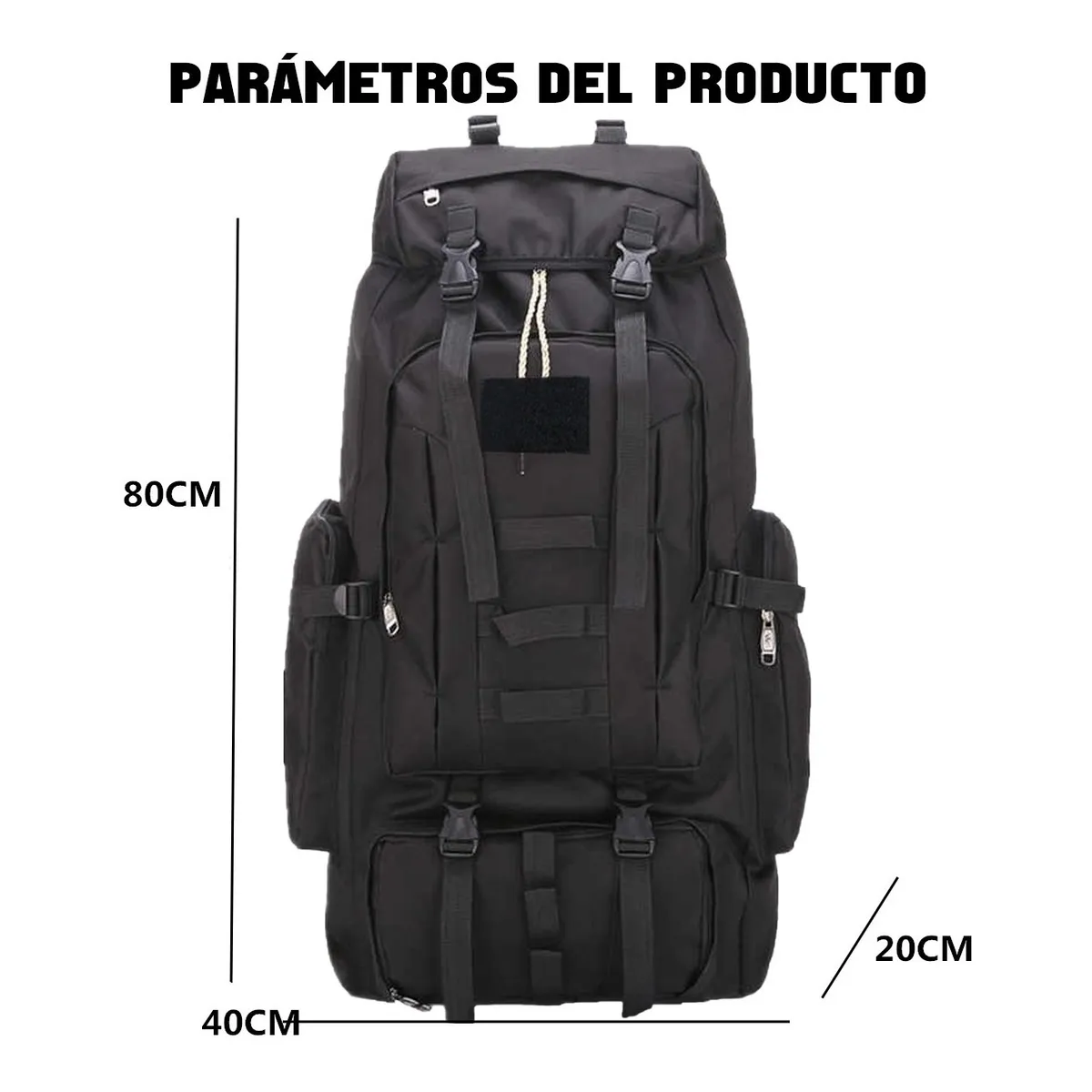 Foto 3 pulgar | Mochila Táctica Eo Safe Imports ESI-3618 color Negro