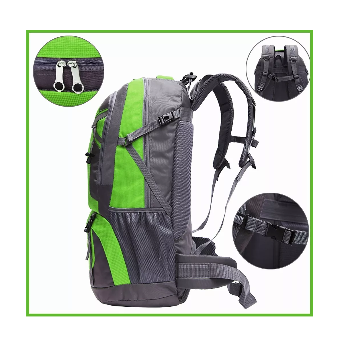 Foto 4 pulgar | Mochila Impermeable Eo Safe Imports ESI-4551 color Verde 60 L