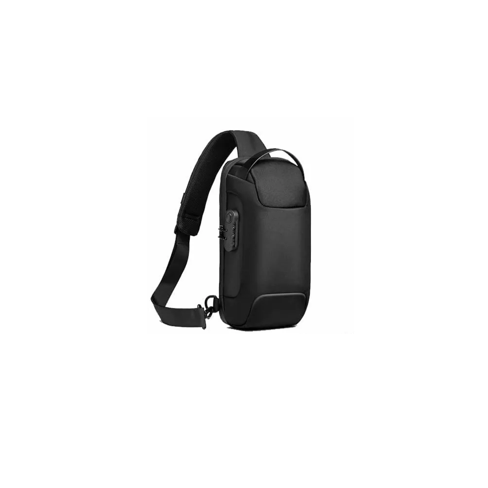 Foto 2 pulgar | Bolso Bandolera De Pechera Para Hombre Con Puerto De Carga Usb Negro