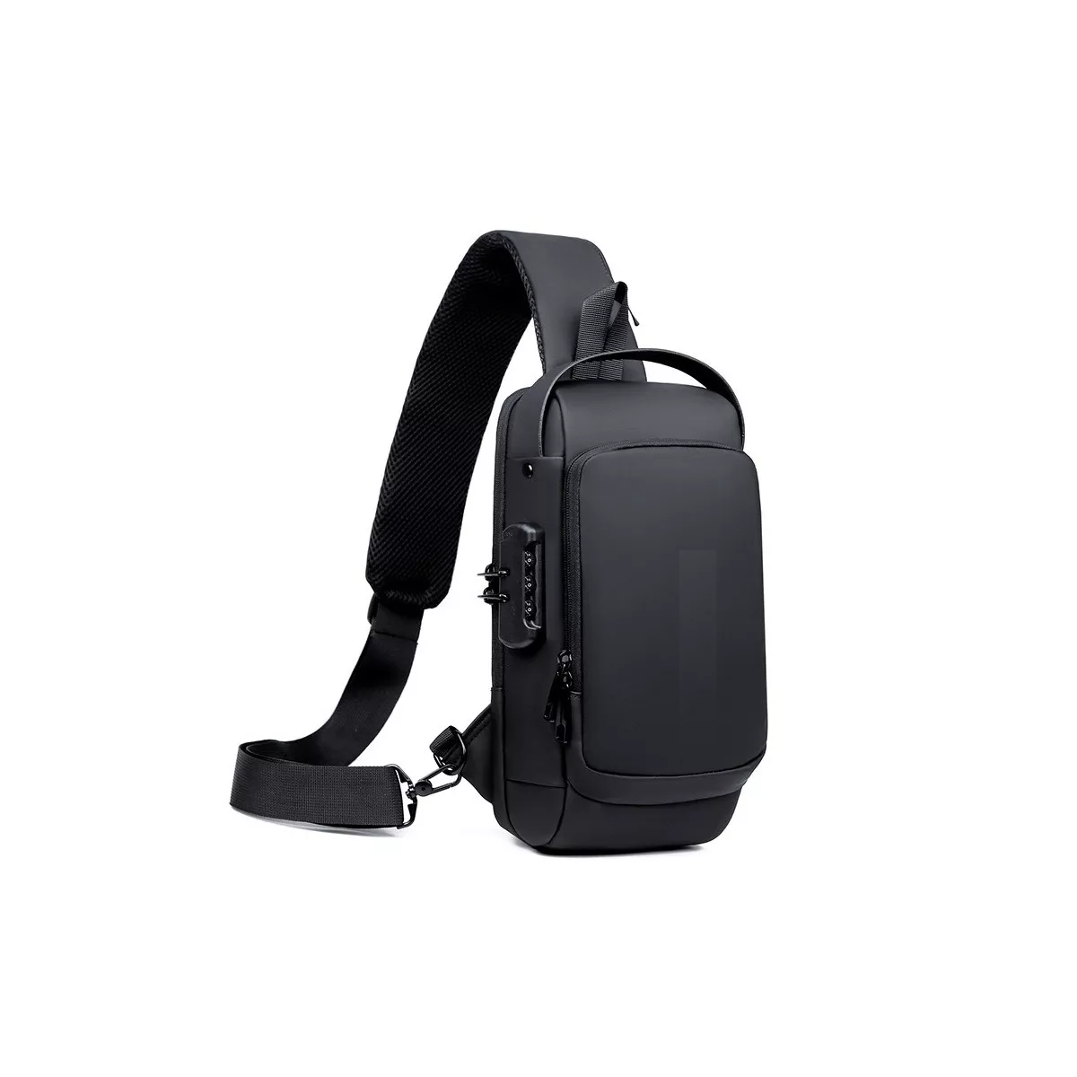 Mochila Cruzada Antirrobo Eo Safe Imports ESI-4672 color Negro