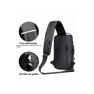 Foto 3 | Mochila Cruzada Antirrobo Eo Safe Imports ESI-4672 color Negro