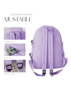 Foto 4 | Mochilas Set 4 Pzs Escolar Bolsas Lapicera Lila