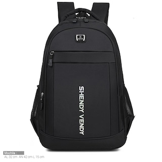 Foto 2 | Mochila Económica De Gran Capacidad Color Negro