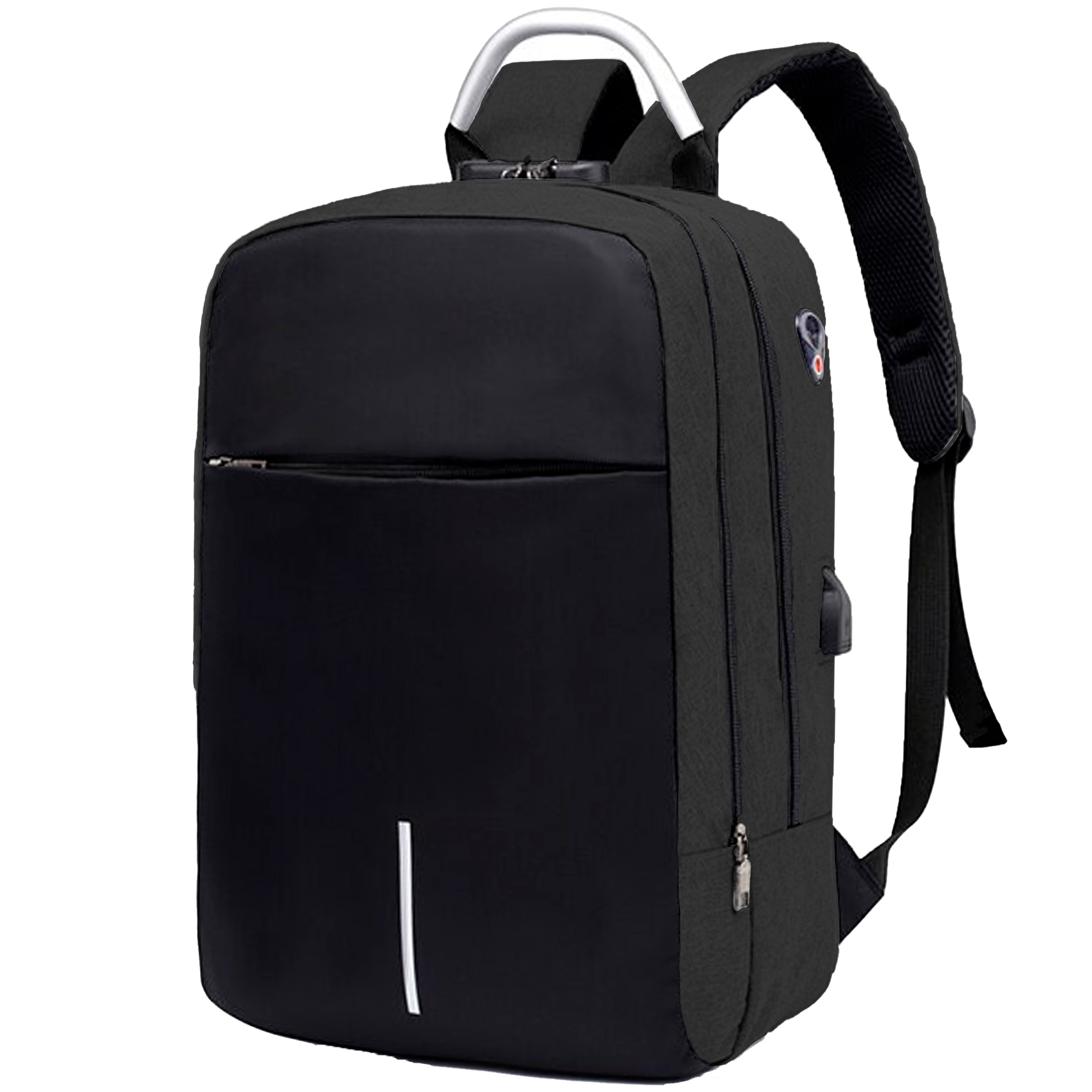 Mochila Impermeable Antirrobo, Mochila De Negocios Negro