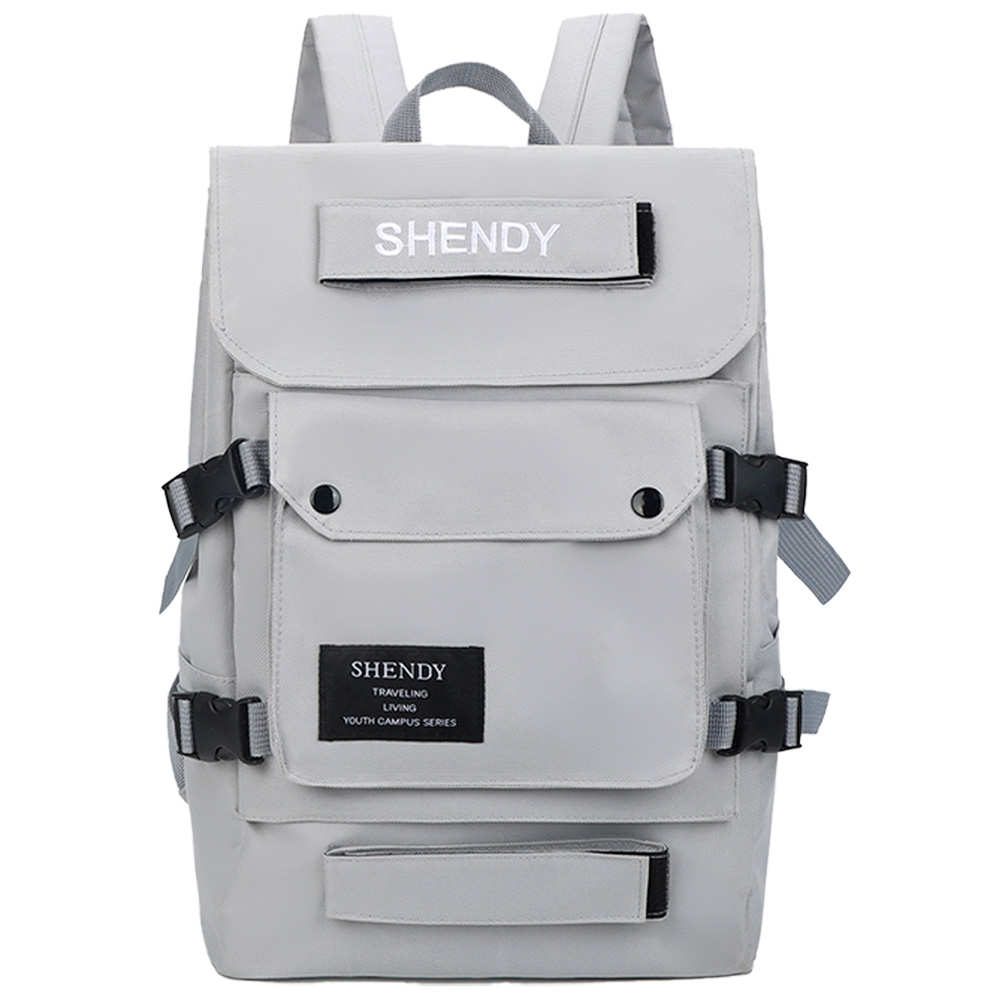 Mochila Backpack Impermeble Escolar De Gran Capacidad Gris