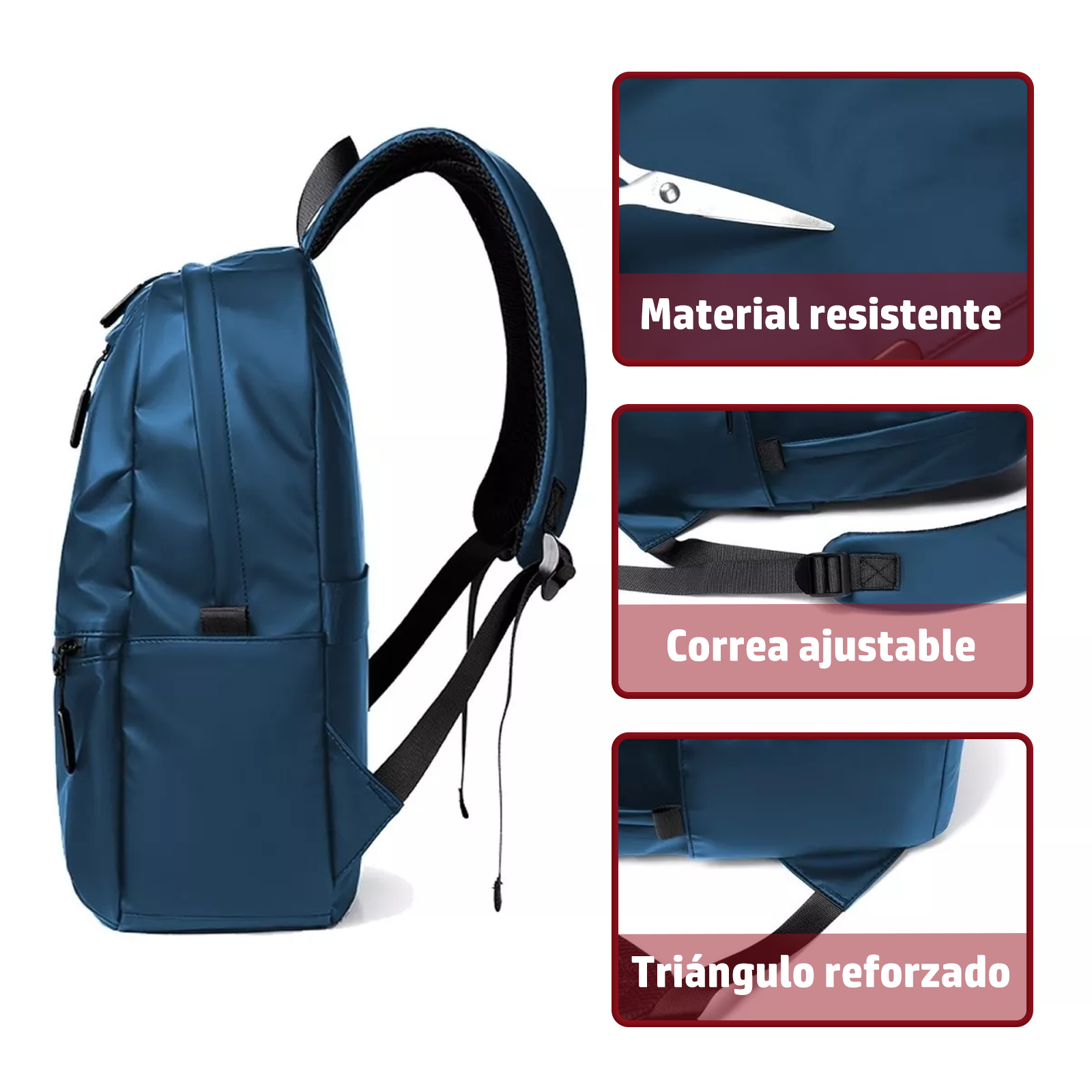 Foto 7 pulgar | Mochila para Laptop 15.6" Boclier color Azul