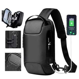 Foto 2 | Mochila Crossbody Multifuncional Toma USB para Hombres